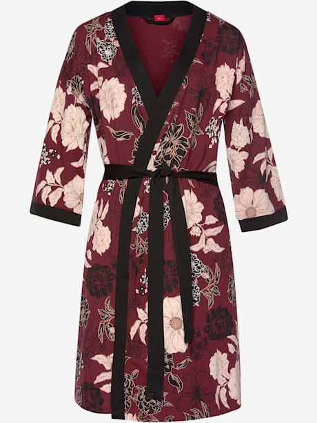 Kimono avec motif floral botanique