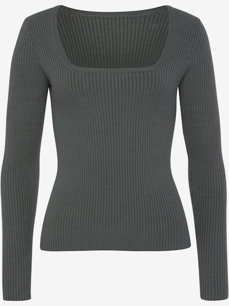Pull en tricot encolure carrée tendance