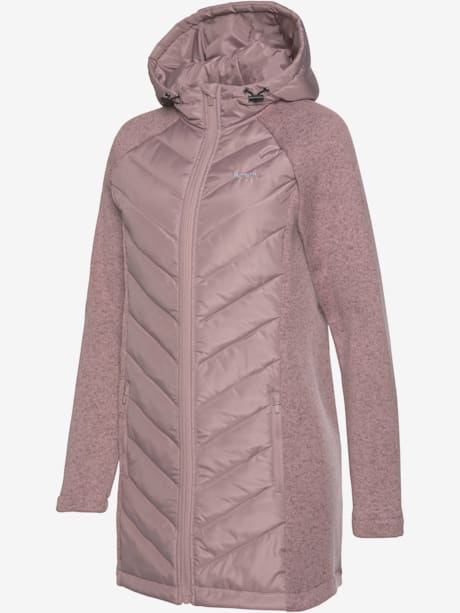 Doudoune manteau matelassé avec tricot polaire doux aux manches