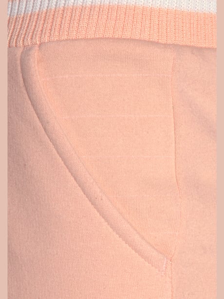 Short en matière sweat short en coton molletonné avec logo brodé