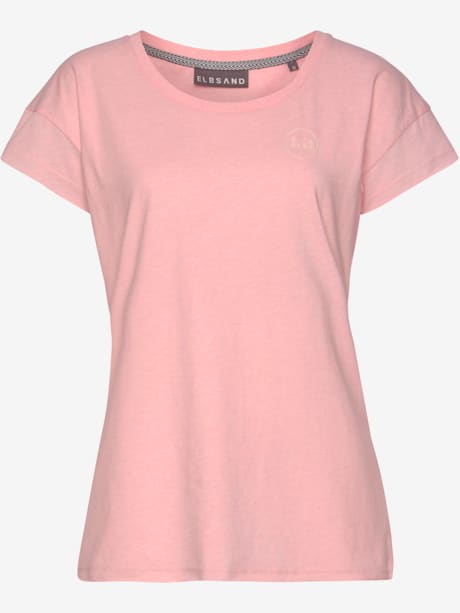 T-shirt encolure ronde avec bords côtes