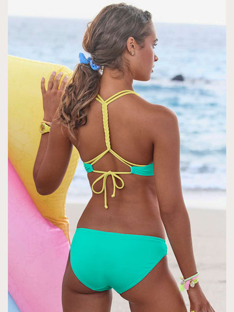 Haut de bikini push-up design contrasté