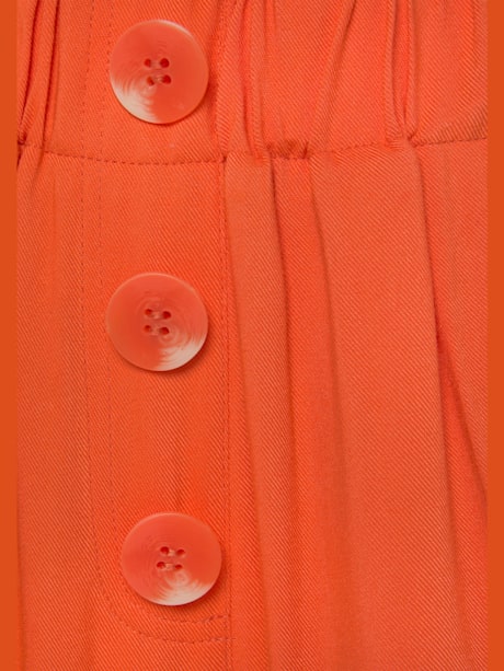 Pantalon paperbag léger avec ceinture élastique