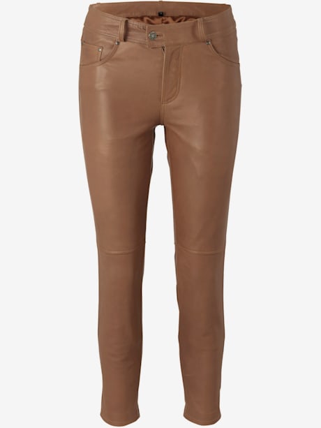 Pantalon en cuir coupe à cinq poches