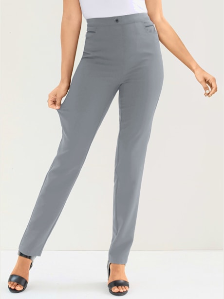 Pantalon simple sobre et élégant poches zippées