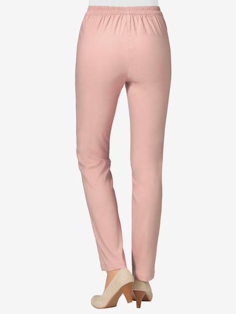 Pantalon extensible femme avec poches à glissière