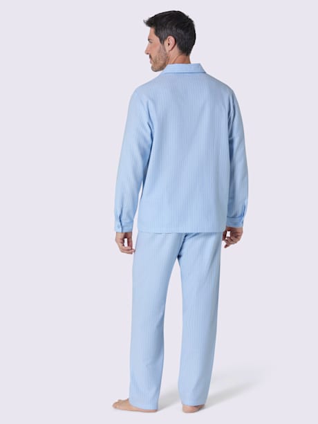 Pyjama qualité finette tissée, grattée à l'intérieur et à l'extérieur