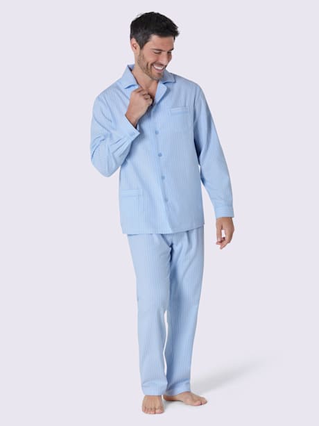 Pyjama qualité finette tissée, grattée à l'intérieur et à l'extérieur
