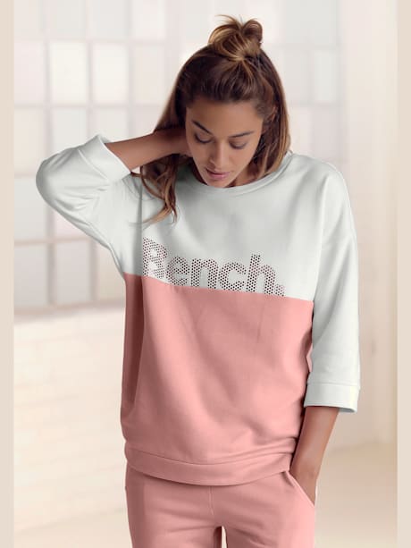 Sweatshirt bicolore avec détails brillants