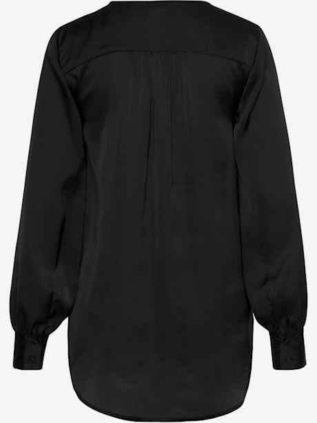 Chemisier en satin fronces tendance à l'épaule