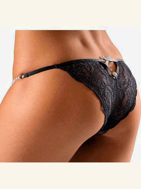 Slip rio slip sexy en dentelle transparente à l'aspect floral