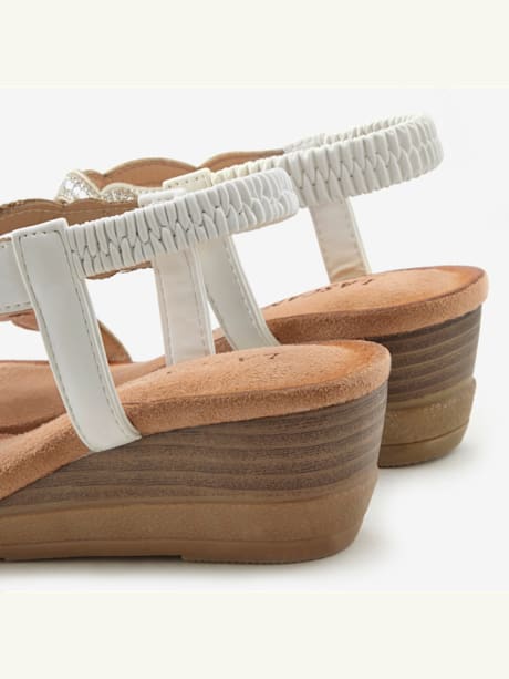 Sandales brides élastiques pour faciliter l'enfilage, confort optimal