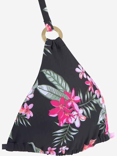 Haut de bikini triangle motif floral – chaque pièce est unique
