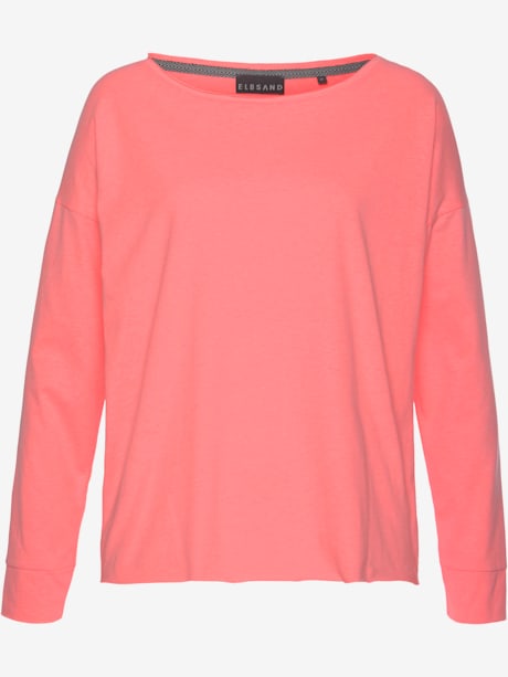 T-shirt manches longues large encolure ronde