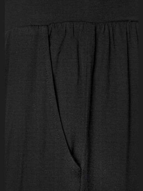 Jupe culotte pantalon en tissu avec large ceinture élastique