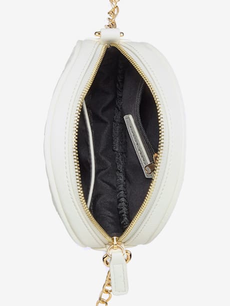 Sac en bandoulière mini-sac avec détails chaînes couleur or au niveau de l'anse