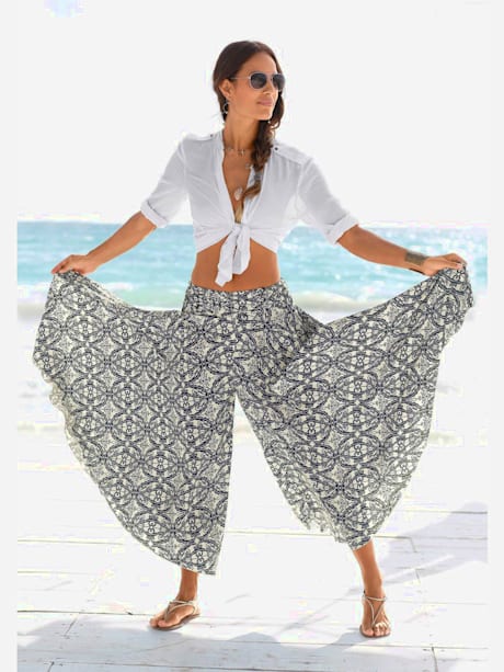 Jupe-culotte jambes extra-larges, style jupe