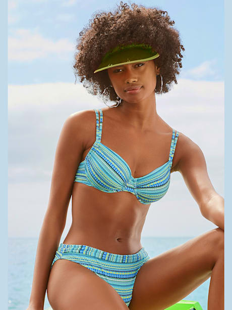 Maillot de bain à armatures rayures tendance