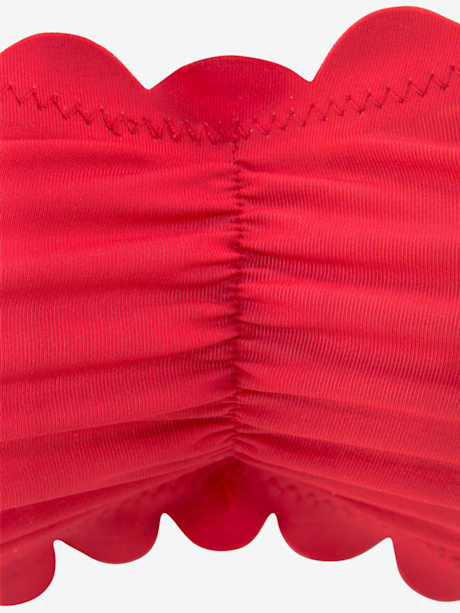 Haut de maillot de bain bandeau bords ondulés au laser