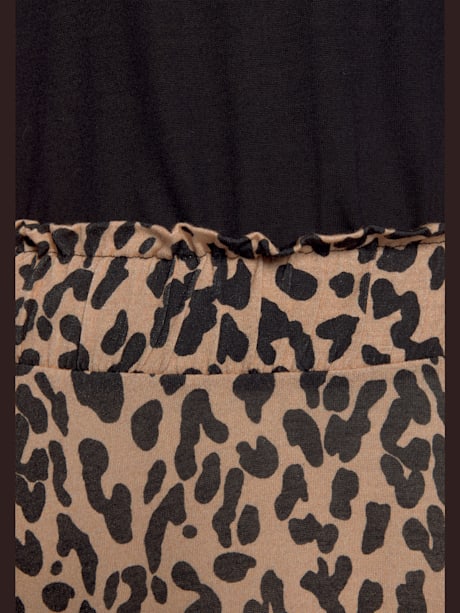 Robe en jersey robe léopard courte pour l'été