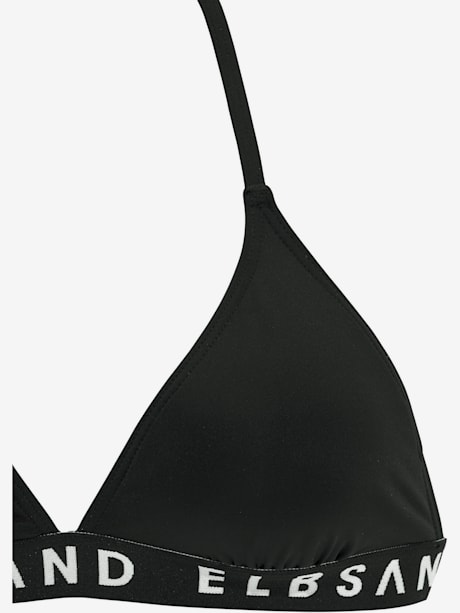 Bikini triangle ruban élastique avec marque inscrite