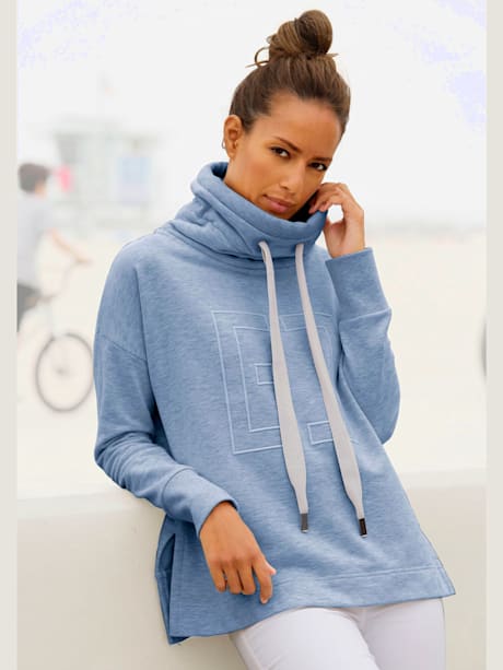 Sweat-shirt broderie logo devant