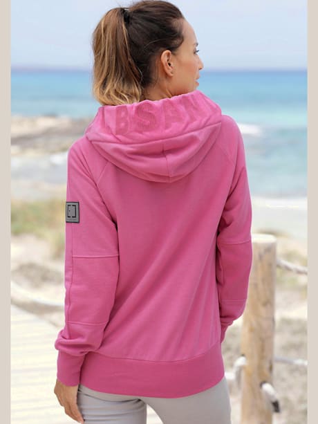 Veste sweat grande capuche avec coulisse