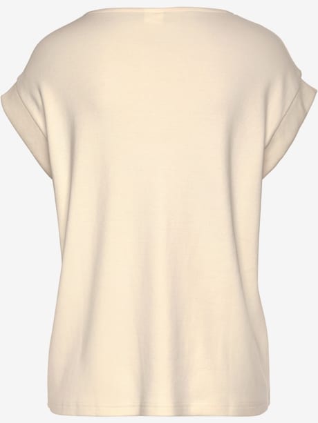 Sweat-shirt col v à bordure