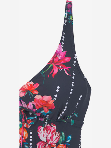 Haut de maillot de bain à armatures imprimé floral moderne