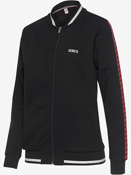 Veste sweat veste à col montant, style étudiant