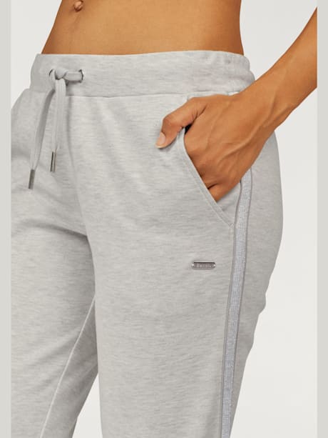 Pantalon d'intérieur sweatshirt avec bandes latérales métalliques