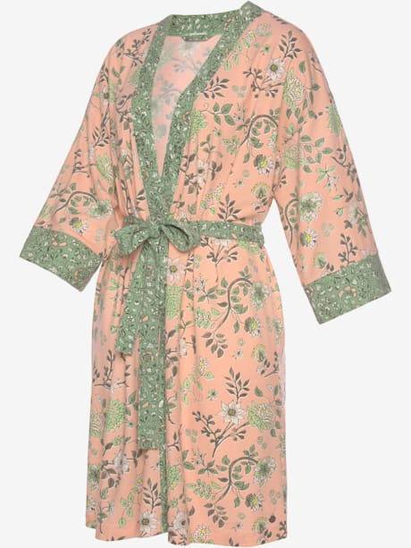 Kimono  peignoir fantaisie avec imprimé floral