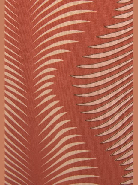 Kimono court avec imprimé palmiers graphique