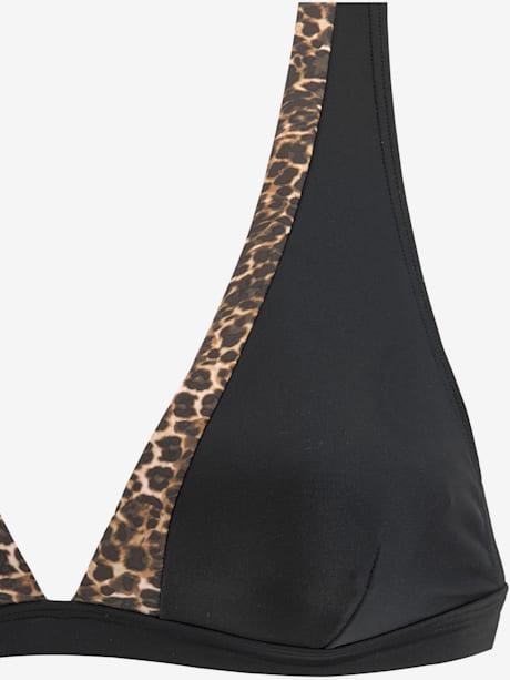 Haut de bikini triangle détails léopard tendance