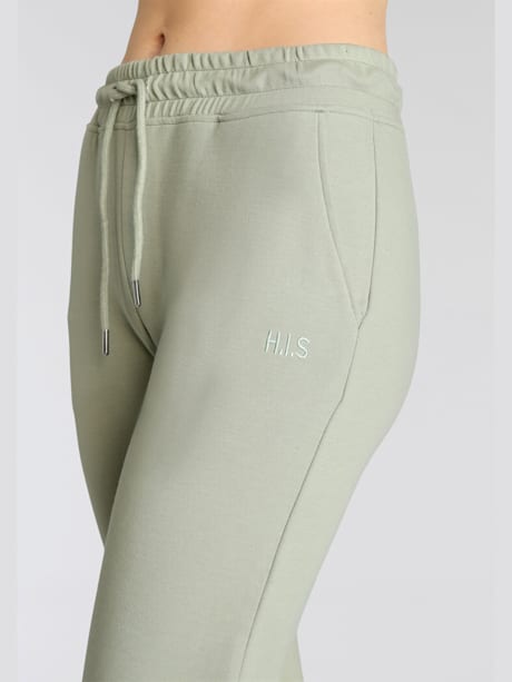 Pantalon basique avec petit logo brodé