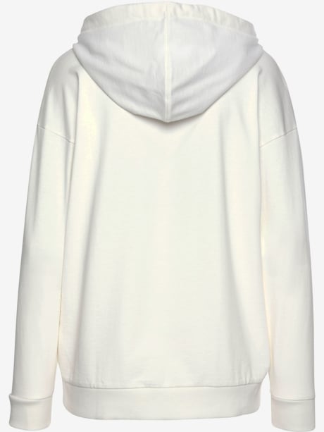 Sweatshirt à capuche imprimé rayé avec logo imprimé devant