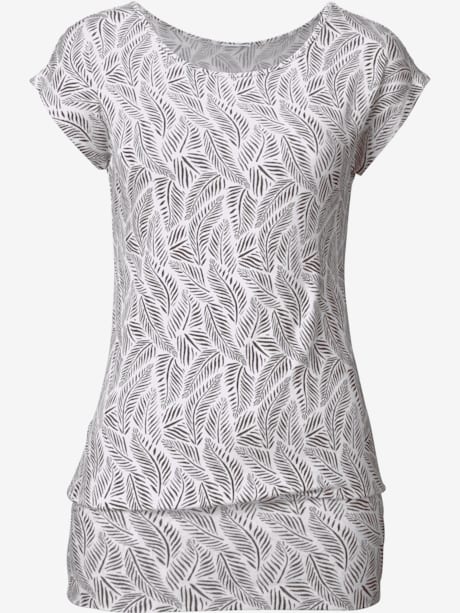T-shirt long t-shirt lascana au joli imprimé plume