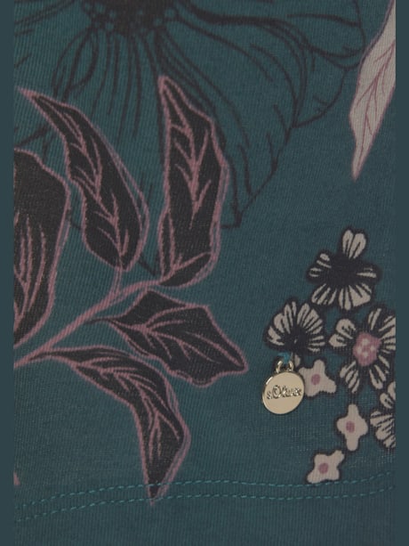 Chemise de nuit au motif floral botanique