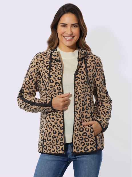 Veste polaire ruban en satin mode aux manches