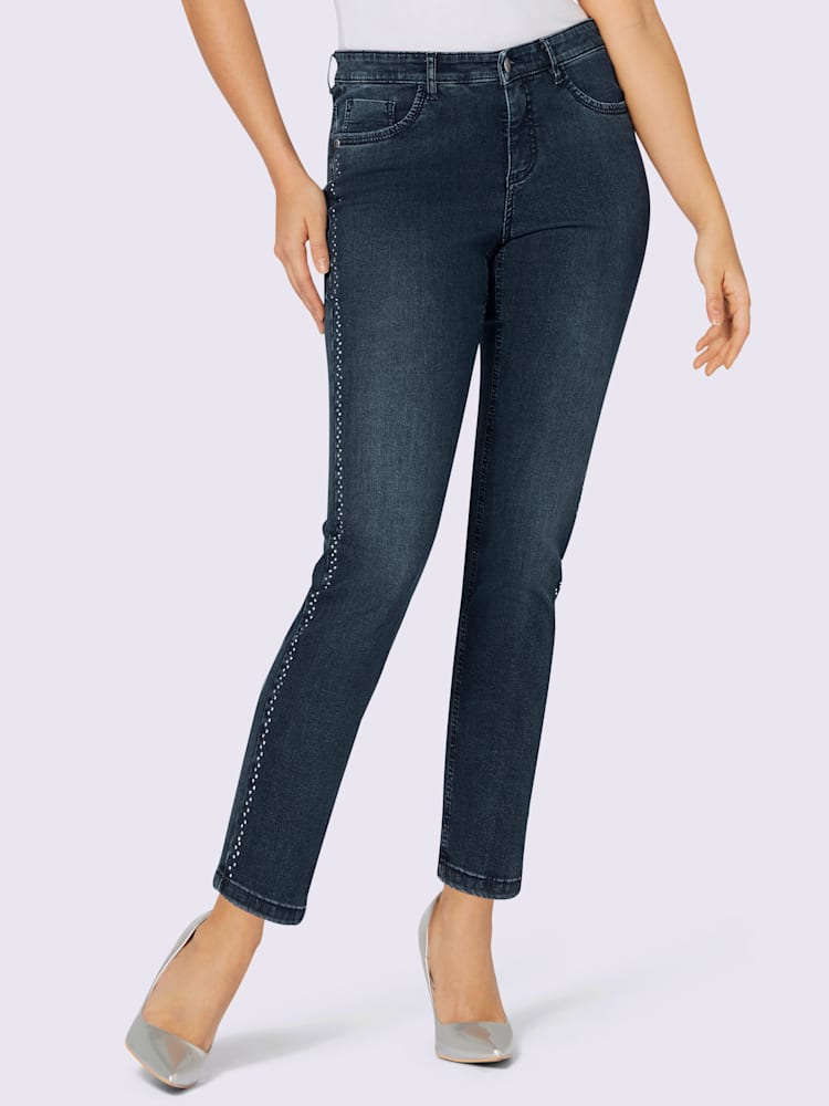 Jean 5 poches coupe 5 poches, couleur bleu, taille 44, marque Creation L - helline