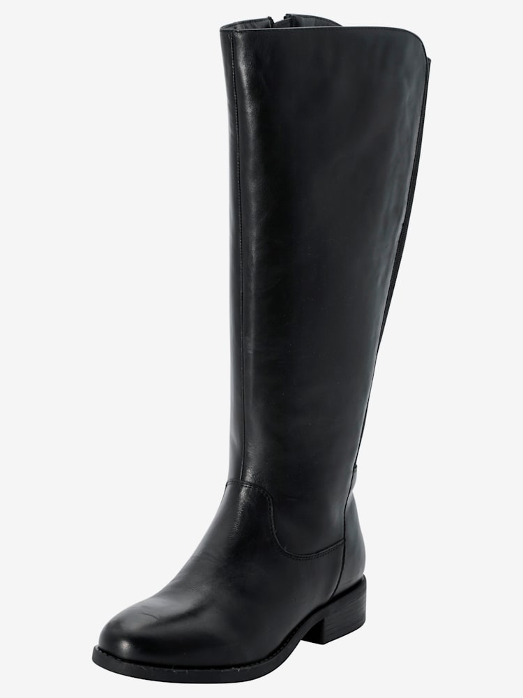 Bottes pour jambe large largeur g*, XXL, noir uni, taille 43, Sheego - helline
