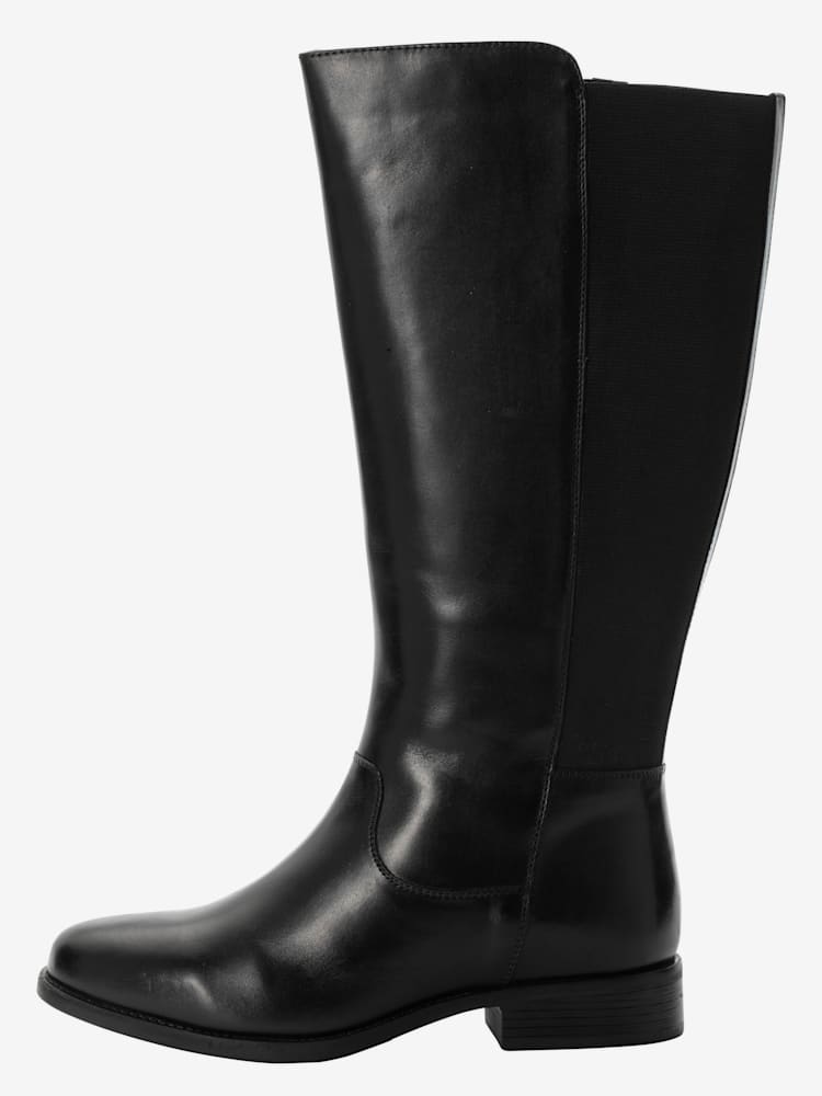 Bottes pour jambe large largeur h*, XXL, noir uni, taille 37, Sheego - helline