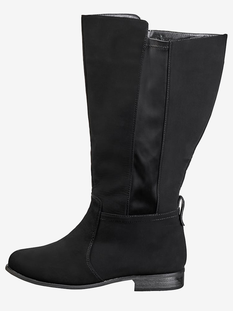 Bottes pour jambe large largeur g*, XL, noir uni, taille 44, Sheego - helline