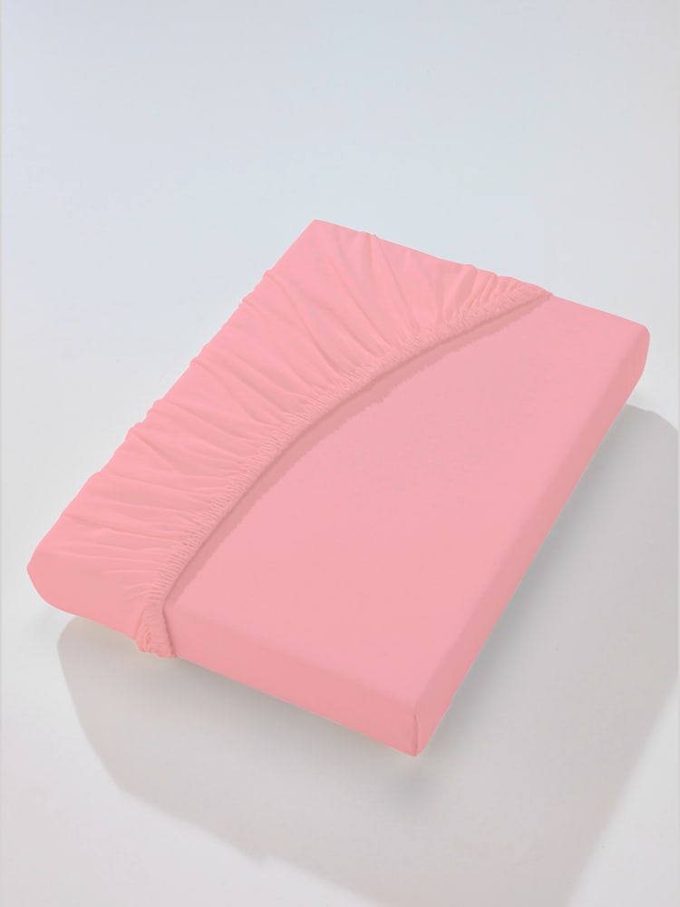 Drap-housse élasthanne : tenue infroissable, couleur rose, taille 1 pièce 90x190 - 100x220 cm, marque wäschepur - helline