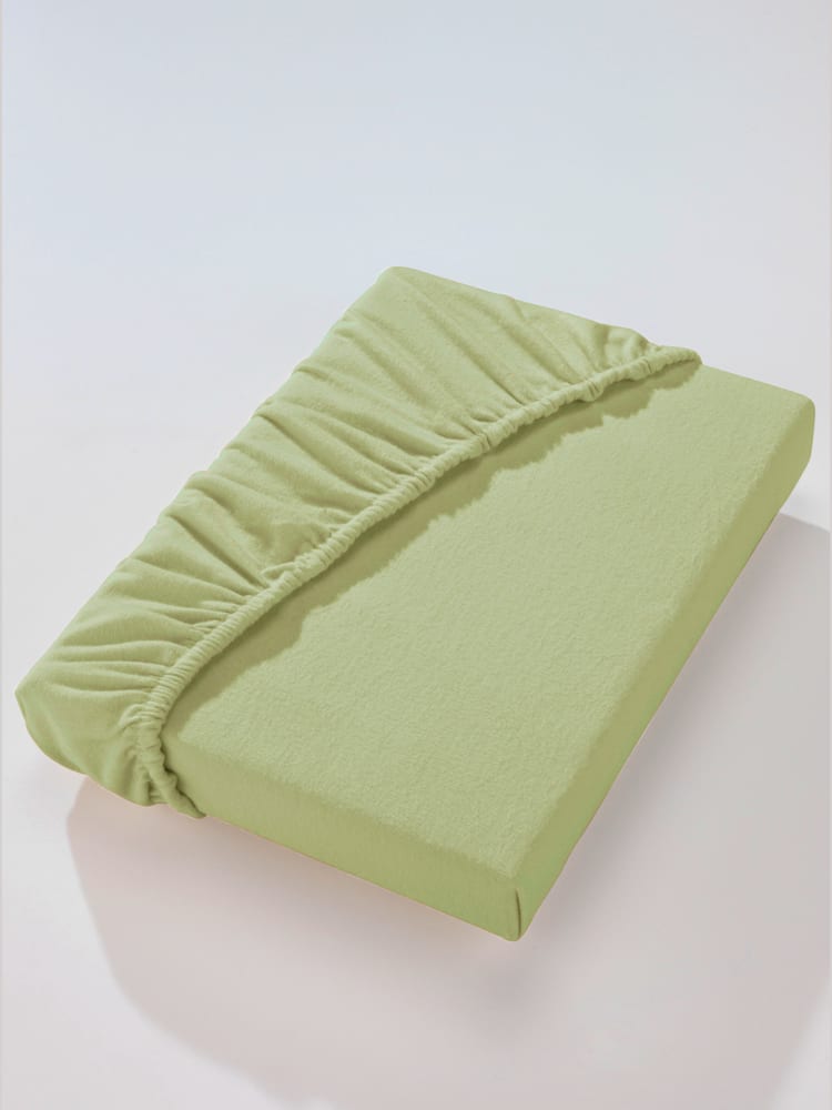 Drap-housse moelleux et chaud, couleur vert, taille 1 pièce 150x250 cm, marque Dormisette - helline