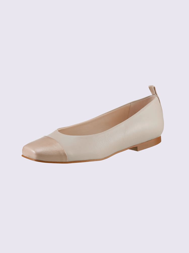 Ballerines de fabrication espagnole, marron clair à motifs, taille 42 - helline