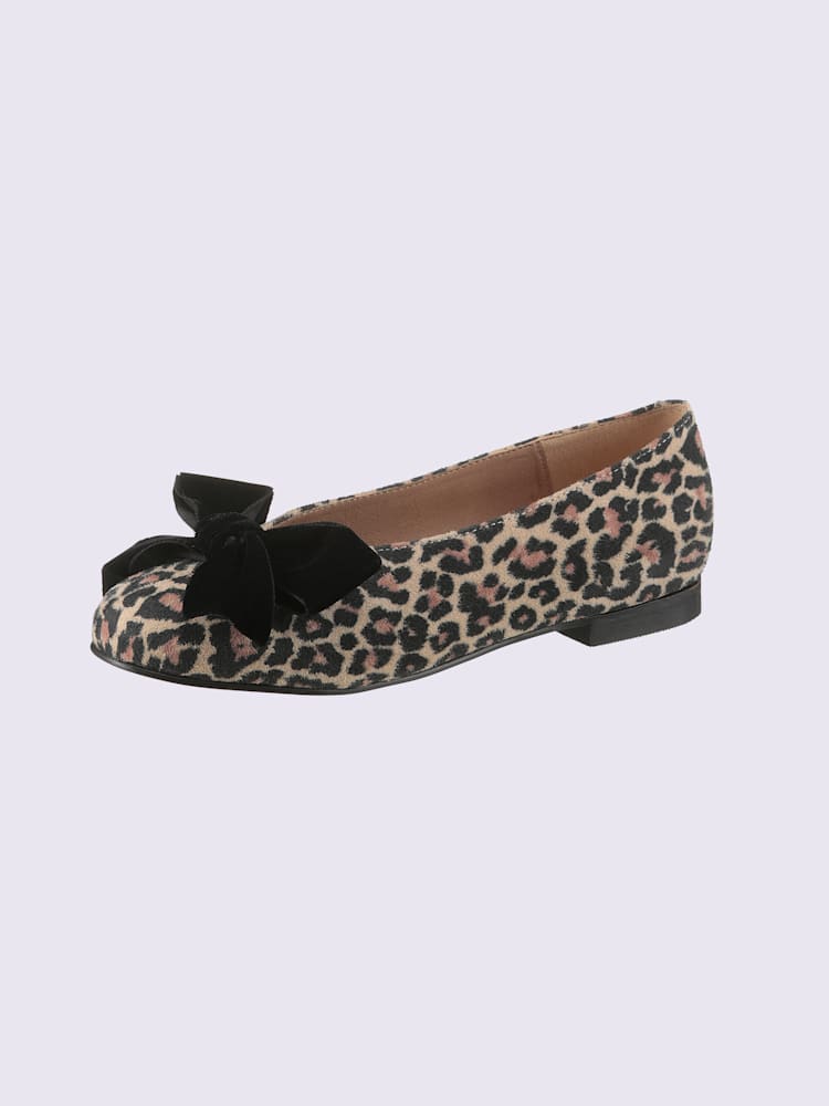 Ballerines de fabrication espagnole, marron clair à motifs, taille 40 - helline