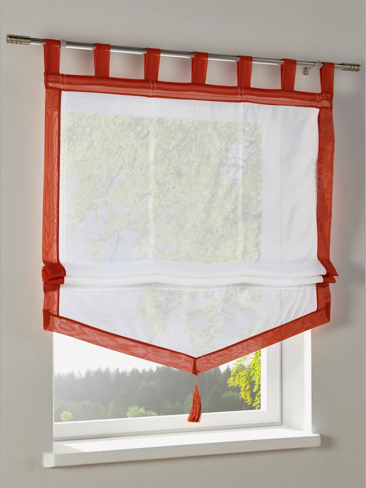 Store-bateau matière transparente, couleur blanc, taille 130x45 cm, marque helline home - helline
