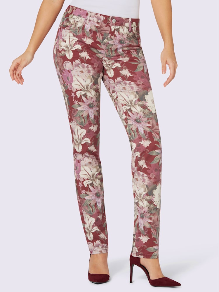 Jean 5 poches coupe 5 poches, couleur rouge, taille 38, marque Creation L - helline