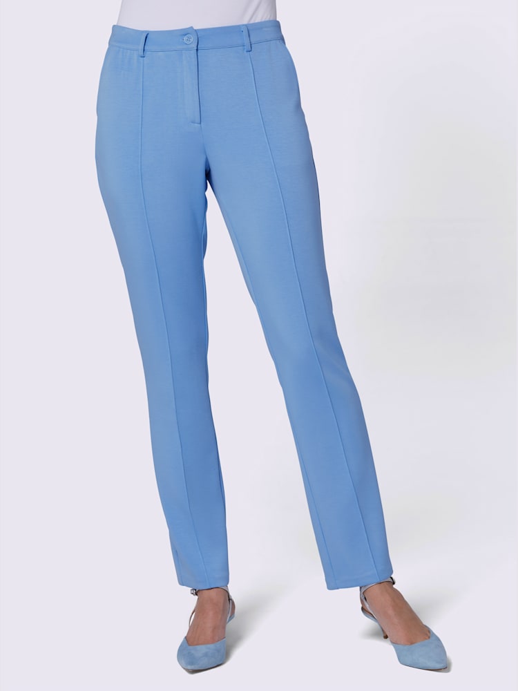 Pantalon extensible 50% modal, couleur bleu, taille 50, marque CREATION L PREMIUM - helline